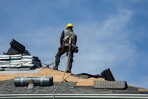 Professional Gutter Installation technician working in Pella, IA